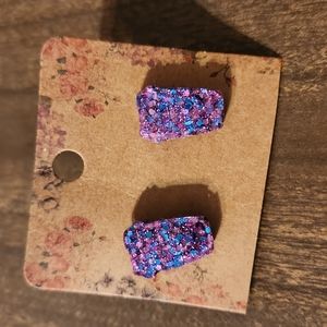 Coffee Stud Earrings Resin handmade